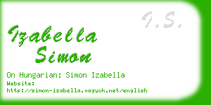 izabella simon business card